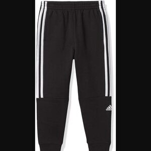Adidas Core Badge high rise cropped stripe cotton blend jogger lounge sweatpants